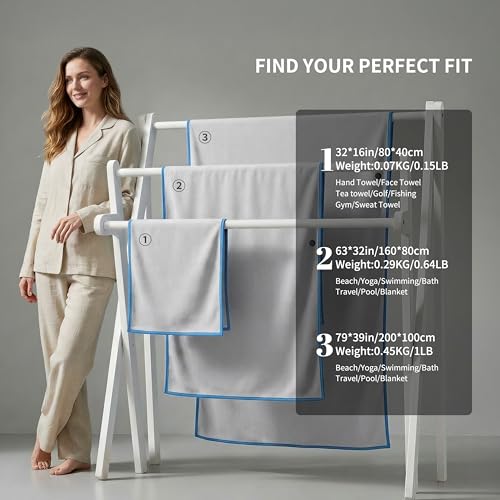 PROIRON Microfiber Towel,Quick Dry & Super Absorbent Towel,Travel & Gym & Camping Towel Lightweight for Swimming,Beach,Gym-32 x16“