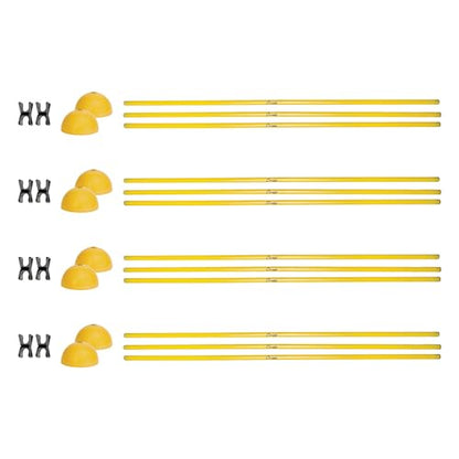 Champion Sports Agility Training Pole & Hurdle Sets – Speed, Footwork & Coordination Drills, Indoor/Outdoor PVC Poles