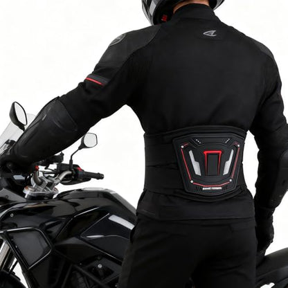Motorcycle Riding Waist Brace with Adjustable Lumbar Support–Breathable Back Support Belt , Motocross, Daily Commute & Off-Road, Lower Back Pain Relief for Men Women Riders