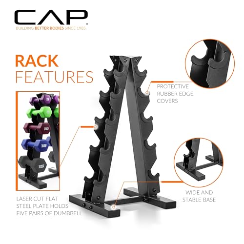 CAP Barbell Neoprene Dumbbell Weights Pairs & Sets | Color Series - style: 100 lb Set