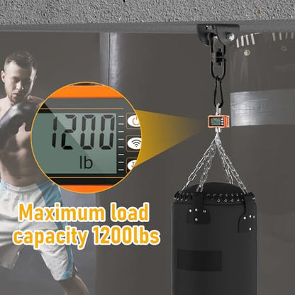 Hammock Hanging Kit, 1200 lb Capacity Heavy Duty Ceiling Hooks, 360° Swivel Swing Set Hanger for Hammock Chairs, Tree Swings, Yoga Swings, Heavy Bag Mount Supports Sandbag & Punching Bag