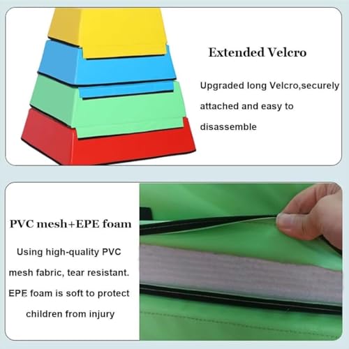 LICOME Jump Box Fitness Training Equipment Foam Enhanced Box Suitable for Stackable Soft Foam Jump Box Family Gym and Children's Exercise Jump Box
