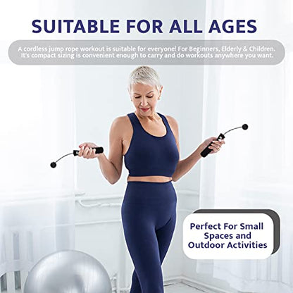 WOD Nation Ropeless Jump Rope for Men & Women - Cordless Jump Ropes for Fitness