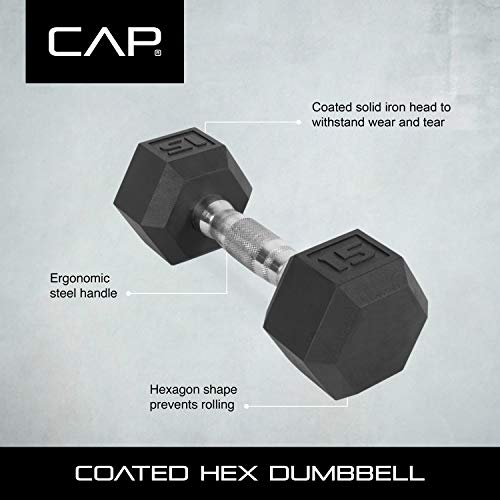 CAP Barbell Coated Dumbbell Weight, Single, Various Sizes - size: 40 Pound