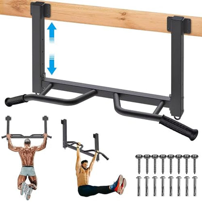 Kipika 32" Ceiling Mounted Pull Up Bar - Heavy Duty, Highly Adjustable, Multifunctional Chin Up Bar - Home Gym System with Punching Bag Hanger and Resistance Bands Training - color: Joist Pull Up Bar