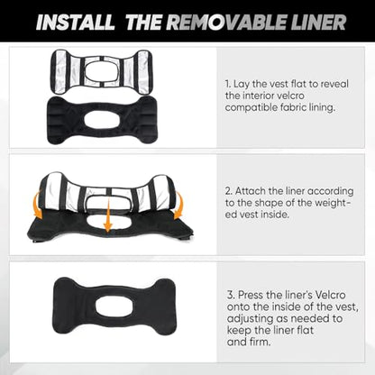 Adjustable Weighted Vest, 4-10lb/12-18lb/20-32lb Vest with 6 Ironsand Weights and Large Pocket, Weight Vest for Men Women Strength Training, Running, Walking - color: Black-with Waterproof Layer, size: 4-10lbs