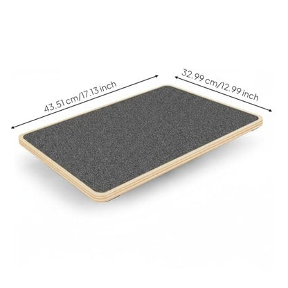 Qianly Wooden Balance Board Coordination Training Rectangular Wobble Board Ankle Mobility Exercise Equipment for Gym