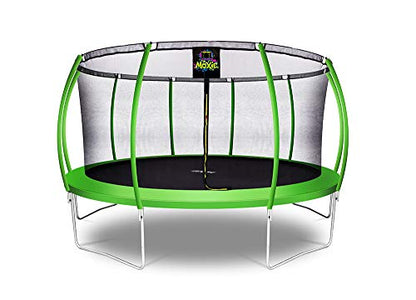 Moxie by Upper Bounce Pumpkin-Shaped Round Trampoline for Outdoor Backyard with Enclosure Net, Recreational, Gymnastics Activity for Kids and Adults, Supports Up to 440 Lbs