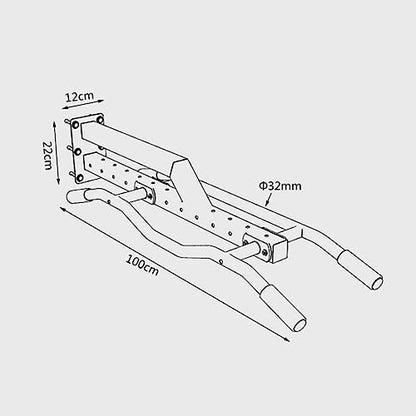Pull Up Bar, Multi-function Heavy Duty Wall Mounted Pull Up Bar – Chin Up Bar/Pull Up Bar Multi Grip Wall Mount – Support Up to 660 lbs
