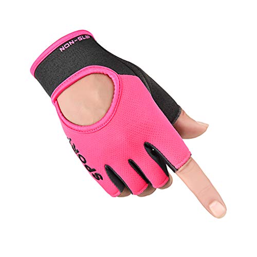Clobeau Biking Gloves Kids Boys Girls Cycling Exercise Half Finger Fingerless Gloves Child Motor Bike Riding Anti-Slip Weight Lifting Bikes Workout Climbing Bicycle Glove Gym Skate Glove
