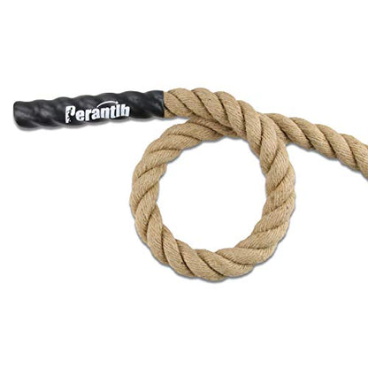 Outdoor Climbing Rope for Fitness and Strength Training, Workout Gym Climbing Rope, 1.5'' in Diameter, Length Available: 8,10, 15, 20, 25, 30,40, 50 Feet… - size: 25 ft, style: With Hook