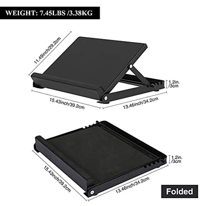 Steel Calf Stretcher,Portable Slant Board,Adjustable Ankle Incline Board and Stretch Board with Full Non-Slip Surface,5 Positions,16”x14