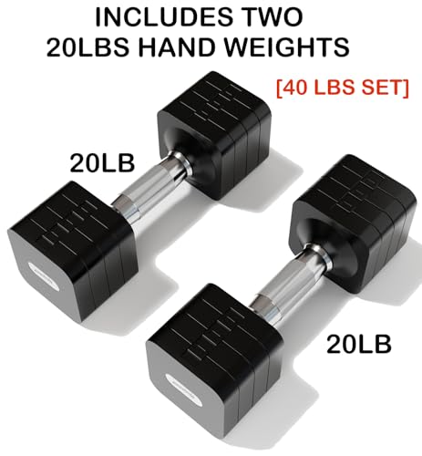 Adjustable Dumbbell Set for Women Men 7.5LB/10LB/15LB/20LB/25LB Each - color: Black, style: 20LB Each [40 LBS Total]