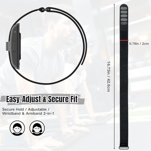 Bicep Bands Compatible with Hume Band, Nylon Loop Replacement Strap, Soft Breathable Adjustable Sport Wrist/Arm/Ankle Band for Fitness Tracker & Activity Monitor