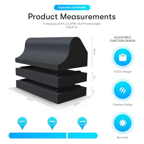 Cervical Traction Orthotic Chiropractic Neck Alignment Device for Spinal Curve Tension Stretching Forward Head Posture Pain Relief and Physical Therapy (Black)