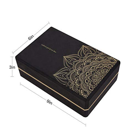 nuveti Yoga Blocks Set of 2, High Density Yoga Brick Foam Blocks to Improve Strength, Flexibility and Balance Brick Foam Blocks