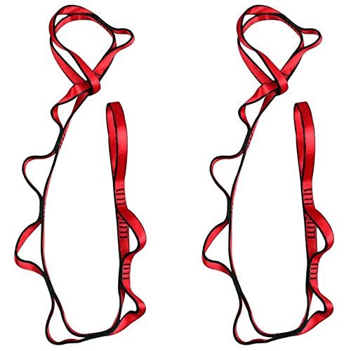 2Pcs Adjustable Anti-Gravity Chrysanthemum Swing Flying Stretch Belt Rope Climbing Daisy Chains Extension Yoga Belt Hanging - color: Red, size: 1.1M