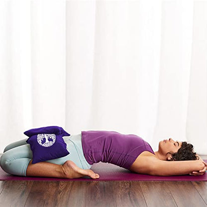 Yoga Sand Bag, Cotton Unfilled for Yogas, Weights & Resistance Training, Portable Weightlifting Sandbag - color: Grape