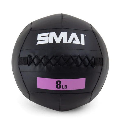 SMAI Weighted Wall Balls, Durable Medicine Balls for Workouts, Exercise Balance and Gym Training in Multiple Sizes with Matte Black Texture.
