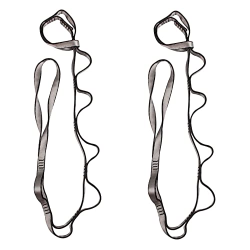2Pcs Adjustable Anti-Gravity Chrysanthemum Swing Flying Stretch Belt Rope Climbing Daisy Chains Extension Yoga Belt Hanging - color: Grey, size: 1.1M