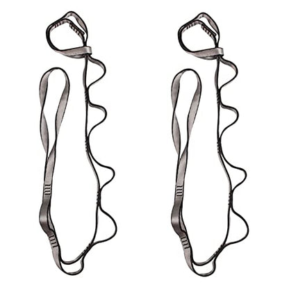 2Pcs Adjustable Anti-Gravity Chrysanthemum Swing Flying Stretch Belt Rope Climbing Daisy Chains Extension Yoga Belt Hanging - color: Grey, size: 1.1M