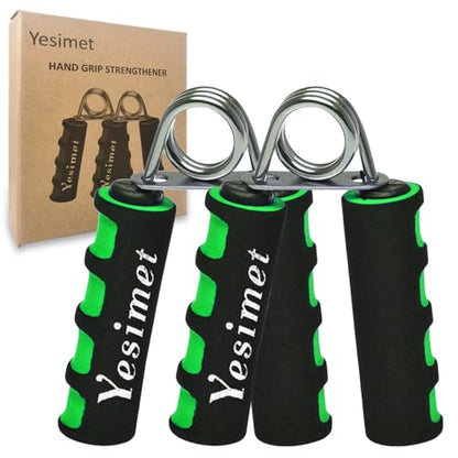 Hand Grip Strengthener Set, Forearm Exerciser, Finger Exercise Gripper, Grip Strength Trainer, hand Trainer-Soft Foam Hand Exerciser for Quickly Increasing Forearm and Hand Grips,2 Pack - color: Green