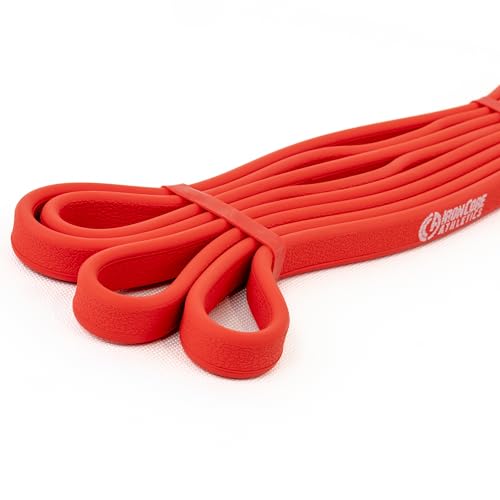 Premium Exercise Bands - Ultra Durable, Non-Slip, Comfort-Edge Resistance - Tested Over 30K Pulls - Three - color: Red 10-35lb - Single