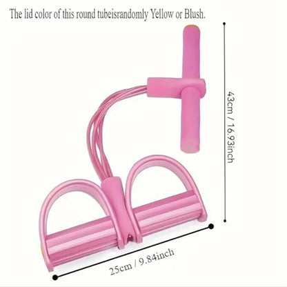 21 Fitness Resistance Bands-4 Tube Pedal Ankle Puller - color: P