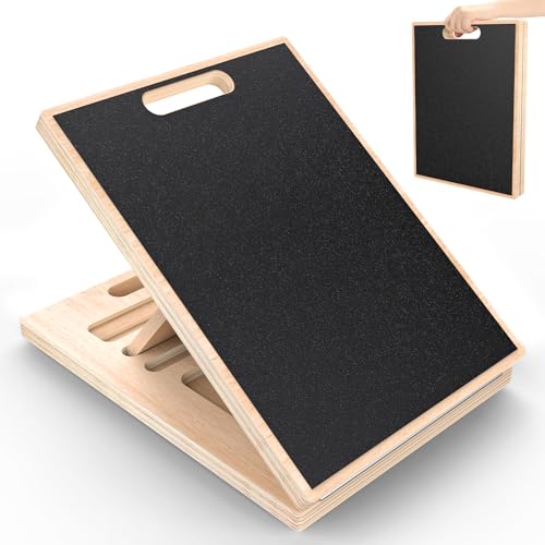 Adjustable Wooden Slant Board for Calf Stretching ,Portable Calf Strecther Incline Board for Knees Ankle Heel Feet Leg,Slanted Board for Physical Therapy
