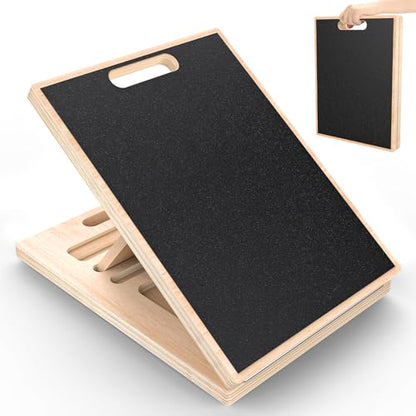 Adjustable Wooden Slant Board for Calf Stretching ,Portable Calf Strecther Incline Board for Knees Ankle Heel Feet Leg,Slanted Board for Physical Therapy