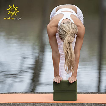 4" Yoga Block, 6 Pack Bulk EVA Foam Yoga Blocks, Firm and Supportive Yoga Brick, Balance Foam for Stretching, Pilates, and Workout, 4" x 6" x 9"
