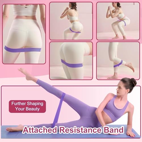 Thigh Trainer [2026 Upgraded], 12-80LB Thigh Trainer Thigh Exerciser, LED Pelvic Floor Exercise Devices, 360° Inner Thigh Exerciser, Thigh Hip Trainer Kegel Excerciser with 50LB Resistance Band