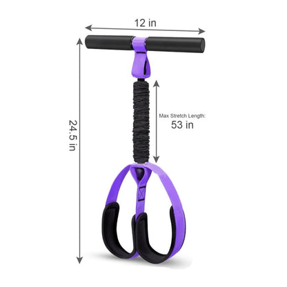 Upgraded 55LBS Exercise Resistance Bands for Fat Burning & Toning, Adjustable Full-Body Workout Tension Rope, Portable Home Gym Equipment for Abs, Legs & Arms, Purple