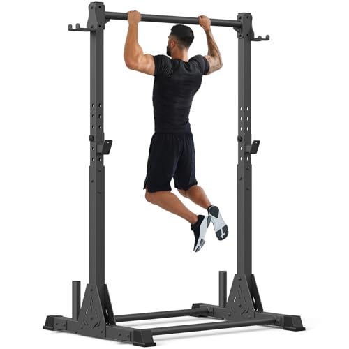 Pull Up Station, Strength Training Workout Pull Up Bar Free Standing for Home Gym, Adjustable Heavy Duty Pullup Bar Station Outdoor/Indoor, 600LBS Weight Capacity