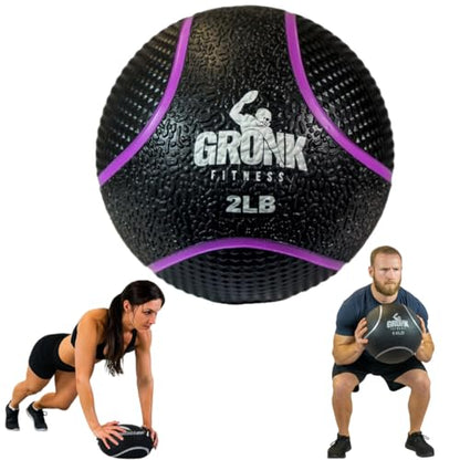 Gronk Fitness Premium Medicine Ball | Non-Slip Weighted Medicine Ball | Great Wall Ball for Full Body Workouts | Perfect for Strength & Conditioning Exercises