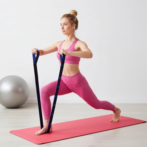 Numbered Tension Band, 8-Segment Multifunction Elastic Yoga Stretch Rope for Leg Strength, Glute Toning, Home Workout Fitness Tension Band for Stretching and Yoga,