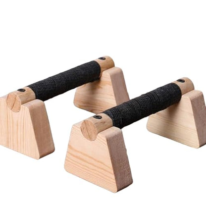 Wooden Fitness Equipment - Portable Home Calisthenics Equipment, Universal from Beginner to Advanced, Men's Inverted and Push Up Handle ﻿