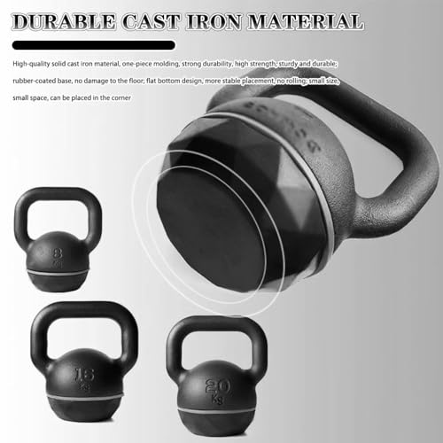 Kettlebell Weights Home Use Women Fitness Kettlebell, Gym Muscle Training Kettle Bells, Ergonomic Handle, Fitness Equipment(White-4kg)