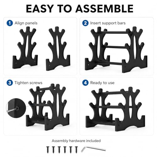 Dumbbell Rack Stand,3-Tier Compact Plastic A-Frame Weight Storage Tree for Home Gym - Lightweight Organizer Holder for Neoprene Hand Weights 23x22.5x8.5cm(Dumbbells Not Included)