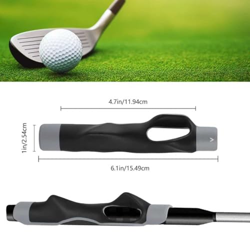 Golf Grip Trainer – Correct Hand Placement Training Aid to Improve Swing Consistency & Muscle Memory, Easy-On Golf Practice Tool #Grey