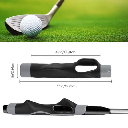 Golf Grip Trainer – Correct Hand Placement Training Aid to Improve Swing Consistency & Muscle Memory, Easy-On Golf Practice Tool #Grey