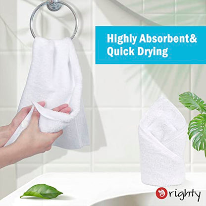 Orighty White Hand Towels Bulk, 96-Pack Microfiber Gym Towels, 16x28 inch - color: White, size: Pack of 96