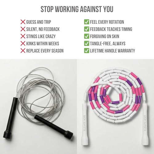Pro-Grade Beaded Jump Rope for Beginners