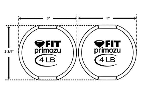 FIT Neoprene Dumbbells (Pairs & Sets) - color: f) RED - 4LB - PAIR