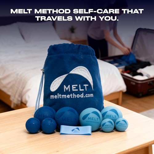 MELT Method Hand & Foot Therapy Ball Kit w/ Sensory FasciaPoint - Therapy Massage Ball Set and Massage Roller for Plantar Fasciitis, Trigger Point, & Myofascial Release - Hand & Foot Roller Massager