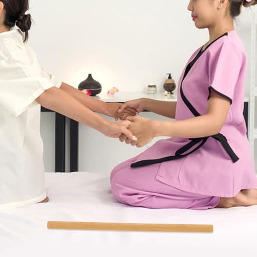 Artibetter Chinese Wood Massage Stick for Neck and Shoulder, 30cm X 1.5cm Wooden Roller Stick for Full Body Therapy, Mobility Training and Muscle Relief at Home