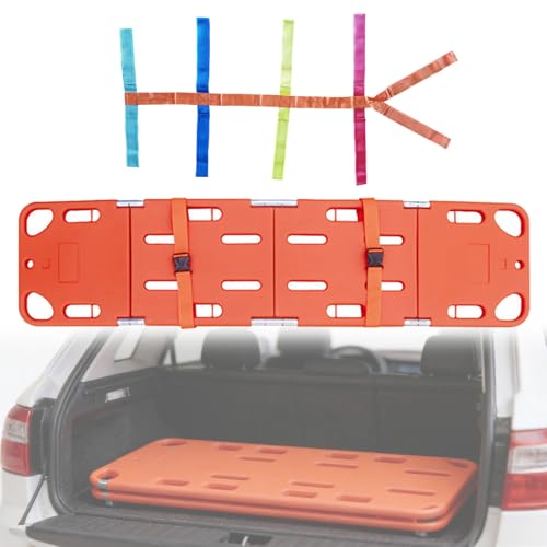 Foldable Spine Board for Water, 350 lbs Capaci Stretcher with Spider Str, Portable Patient Transport Backboard, Ideal for Emerncy,2folds - color: 2folds