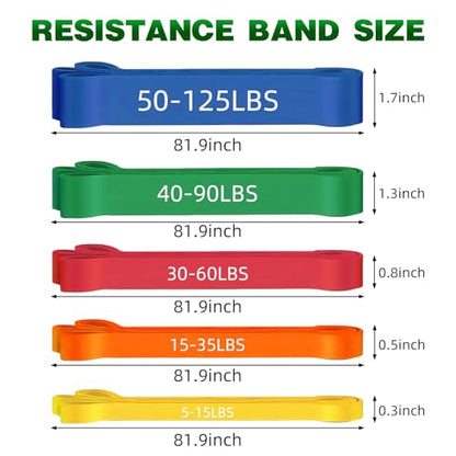 Resistance Bands for Working Out, Pull Up Assist Bands Set, Workout for Women and Men, Exercise Bands,Training, Plasticity, Physical Therapy at Home/Gym