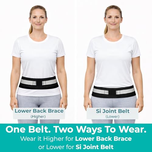 Lightweight Back Brace for Lower Back Pain Under Clothes - Relief from Sciatica, Hip and Spine Pain - Breathable & Adjustable Lumbar Support Belt for Home, Work and Exercise - Suitable for Women&Men - size: Medium