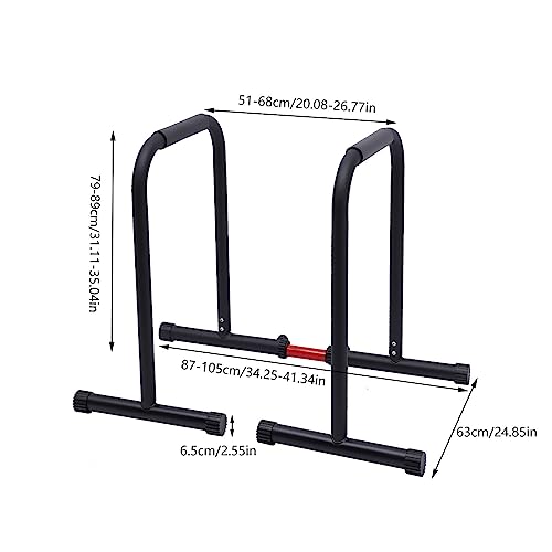 440lbs Adjustable Dip Bar, Heavy Duty Calisthenics Dip Station with Adjustable Parallel Dip Bars, Home Dip Stand Body Press Bar Parallel Bars Dip Equipment for Calisthenics, Strength Training